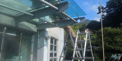 [남양주 유리창청소] 몽골문화촌 - 렉산 물때 제거 및 관공서 시설물 정밀 복원 세척